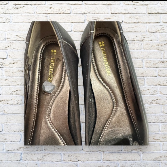 Naturalizer Brown Leather Slip-on Loafer Size 8 - Picture 5 of 6